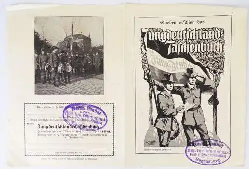 Reklame Prospekt Buch Jung Deutschland Taschenbuch Pfadfinder scouts