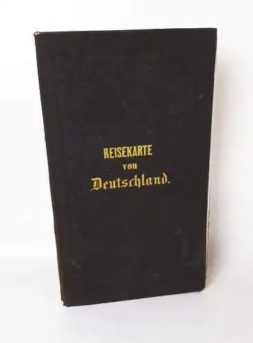 Post und Reise Karte von Deutschland und den Nachbarstaaten 1870 er Handtke