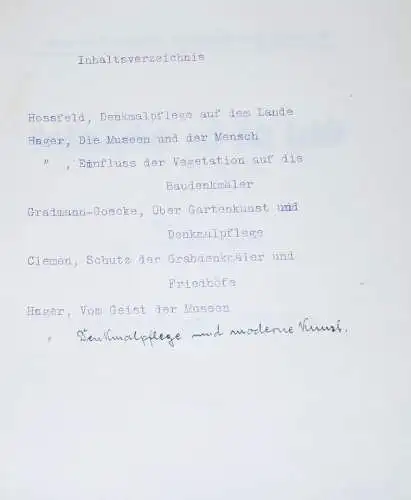 Denkmalpflege auf dem Lande 1906 Sonderdruck Braunschweig Hossfeld Berlin