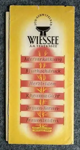 Bad Wiessee am Tegernsee Jod Schwefelbad Reiseprospekt 1954