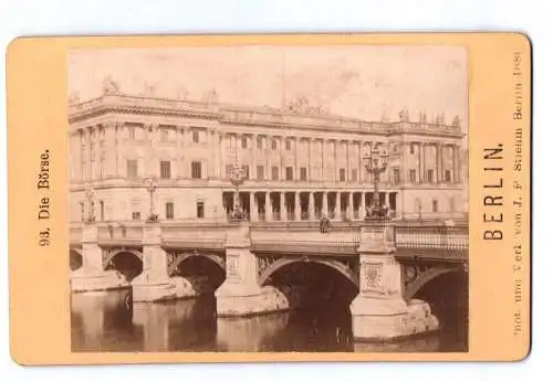 Berlin CDV Foto Die Börse um 1880 Antik Fotografie 