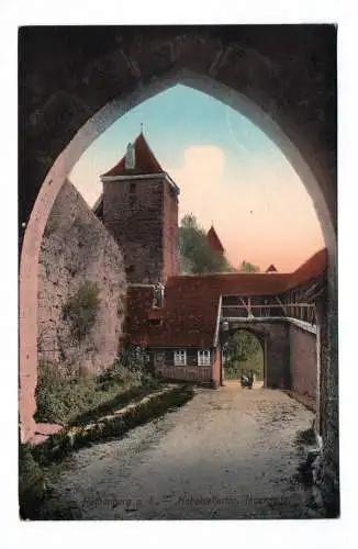 Ak Rothenburg ob der Tauber Kobolzellertor Innenseite 1910