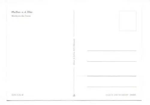 Foto Ak Meißen an der Elbe Westtürme des Doms 1978