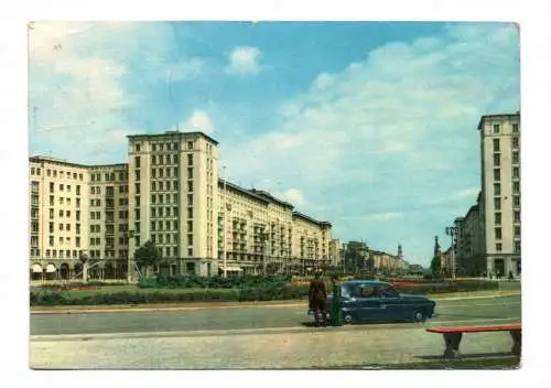 Foto Ak Berlin Karl Marx Allee 1962