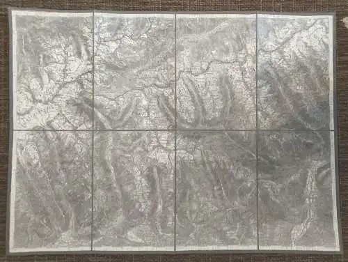 Landkarte Wildgerlosspitze 1:75000 alte Leinenlandkarte