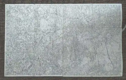 Leinen Landkarte 281 Bentheim 305 Ahaus 1:00000 alte Landkarte