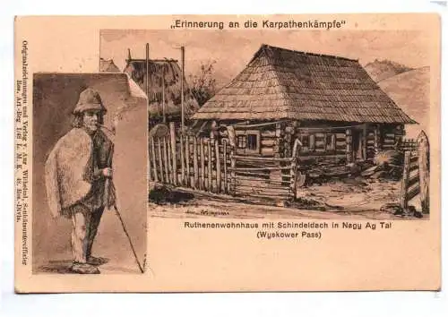 Ak Erinnung Karparthen Kämpfe Nagy Ag Tal Wyskower Pass 1916