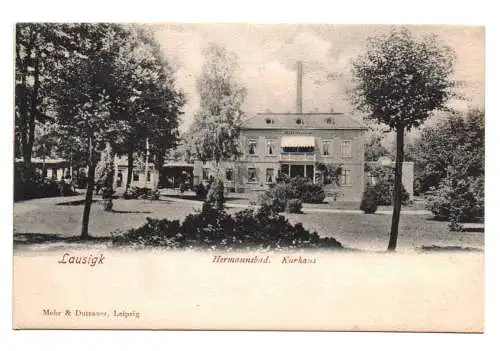 Litho Ak Lausigk Hermannsbad Kurhaus