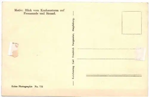 Echtfoto Ak Swinemünde Pommern Blick vom Kurhausturm auf Promenade 