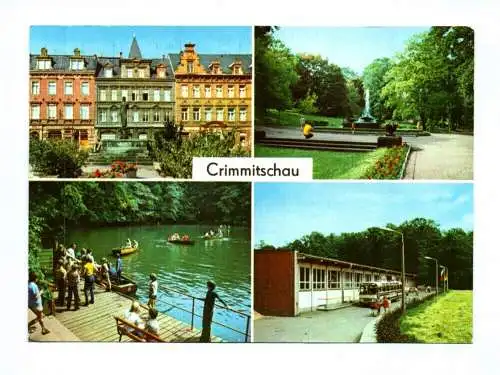 Ak Crimmitschau 1980 Brunnen am Markt Friedenspark