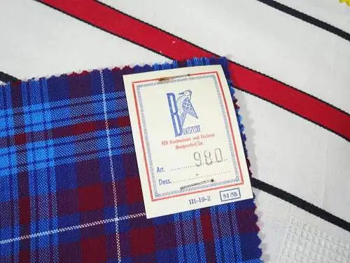 Konvolut Stoffmuster VEB Buntweberei & Färberei Neugersdorf DDR 