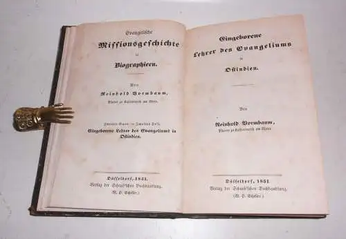 Reinhold Bornbaum Evangelische Missionsgeschichte Apostel der Indianer 1850 !