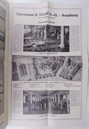 Reklame Prospekt Thormann und Stiefel Augsburg Hoch Beton Tiefbau 1925