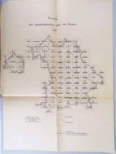 Übersichtblätter zu den Kartenwerken des kgl bayerischen Topographischen Bureau