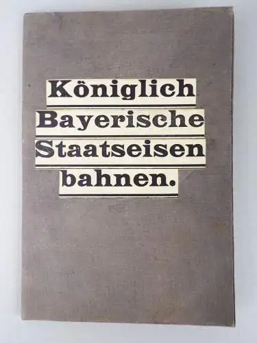 Karte der Bayerischen Eisenbahnen rechts des Rheins 1900 Wilhelm Dietrich