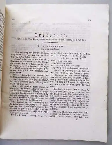 Verhandlungen des Landrats Oberdonau Kreis 1833 Bayern Augsburg Donau