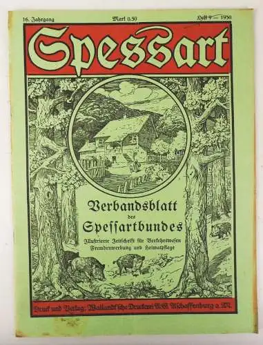 Spessart Verbandsblatt des Spessartbundes 1930 Heft 9 Aschaffenburg