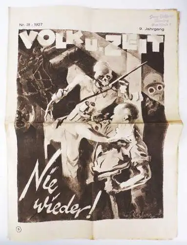 Volk und Zeit Nr 31 / 1927 Sozialdemokratische Wochenzeitschrift