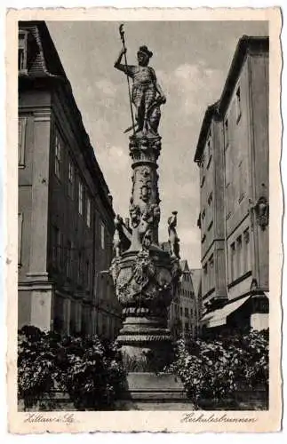 Foto Ak Zittau in Sachsen Herkulesbrunnen 1934