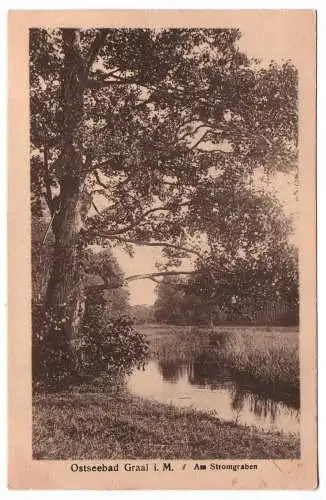 Ak Ostseebad Graal in Mecklenburg Am Stromgraben Graal-Müritz