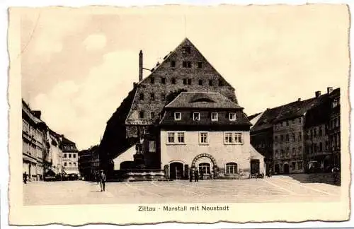 Ak Zittau Marstall mit Neustadt