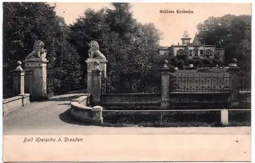 Ak Bad Kreischa bei Dresden Schloss Kreischa 1912