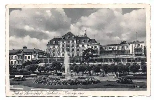 Ak Seebad Heringsdorf Kurhaus und Konzertgarten 1936