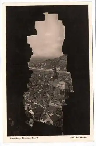 Ak Heidelberg Blick vom Schloß