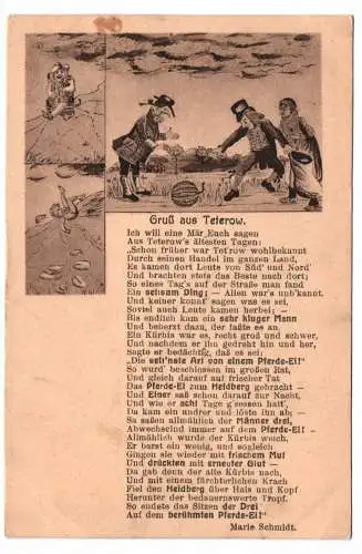 Künstler Ak Gruß aus Teterow Ich will eine Mär euch sagen