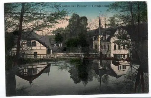 Ak Meixmühle bei Pillnitz Gondelteich 1912