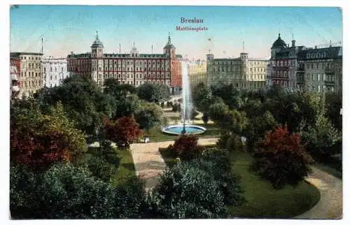 Ak Breslau Matthiasplatz 1916