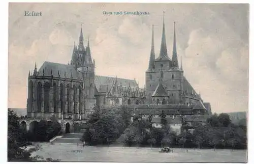 Ak Erfurt Dom und Severikirche 1907