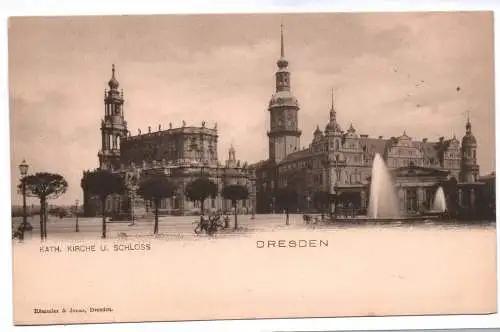 Ak Katholische Kirche und Schloss Dresden