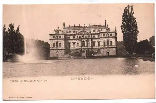 Ak Palais im grossen Garten Dresden