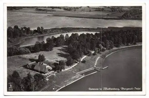 Foto Ak Teterow in Mecklenburg Burgwall Insel 1938