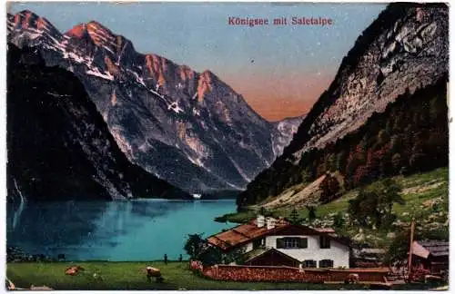 Ak Königsee mit Saletalpe Berchtesgaden 1924