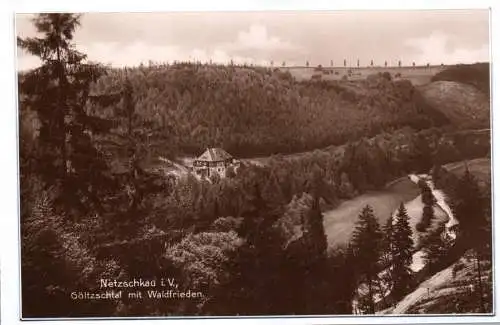 Ak Netzschkau im Vogtland Göltzschtal mit Waldfrieden