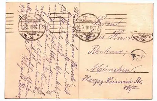 Ak München Königliches Hoftheater mit Maximilianstrasse 1918