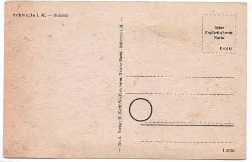 Ak Schwerin in Mecklenburg Schloß