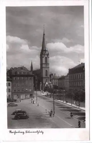 Ak Reichenberg Bismarckplatz Hauptstadt Sudetengau Erzdekanalkirche 1944