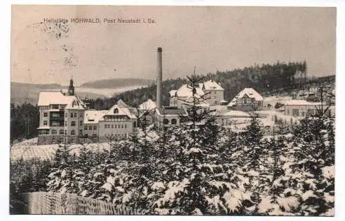 Ak Heilstätte Hohwald Post Neustadt in Sachsen im Winter 1911