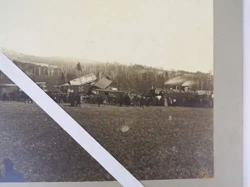 Foto Eisenbahn Unglück zwischen Eisenach und Wutha 1903 Dampflok