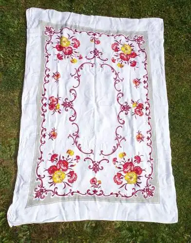 DDR Tischdecke 5 Stück Blumen Muster 