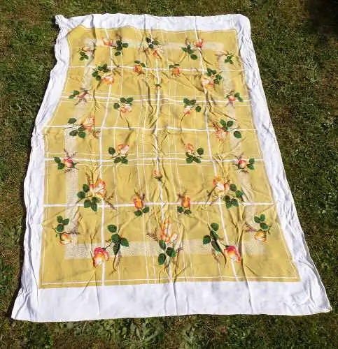 DDR Tischdecke 5 Stück Blumen Muster 