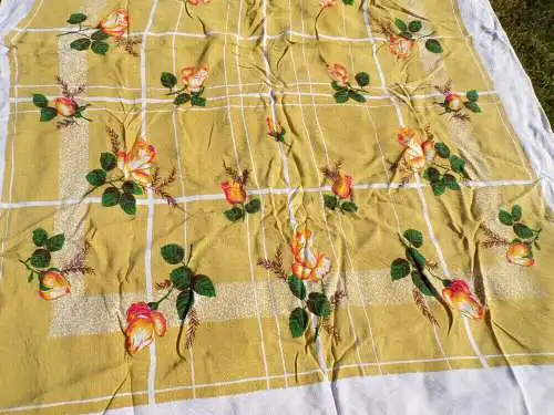 DDR Tischdecke 5 Stück Blumen Muster 
