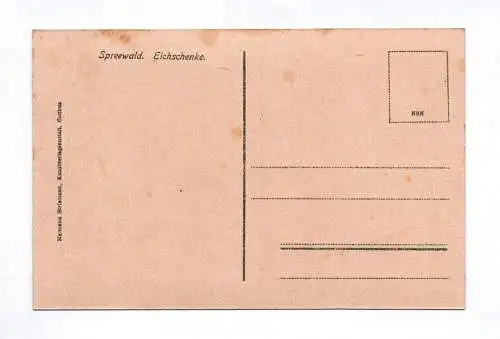 Litho Ak Spreewald Eichschenke Gasthaus Eiche G Roschke Boot