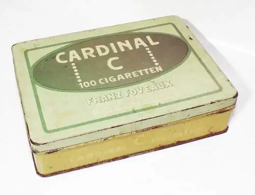 Cardinal Cigaretten 100er Franz Foveaux Köln Zigarettendose alte Blechdose