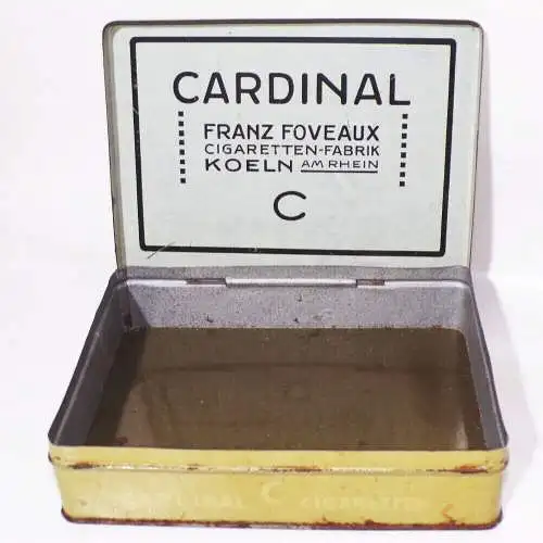 Cardinal Cigaretten 100er Franz Foveaux Köln Zigarettendose alte Blechdose