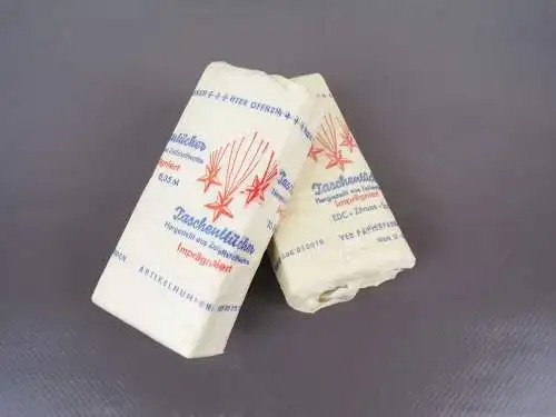 DDR Taschentücher Zellstoff Reklame 2 Packungen Sammler