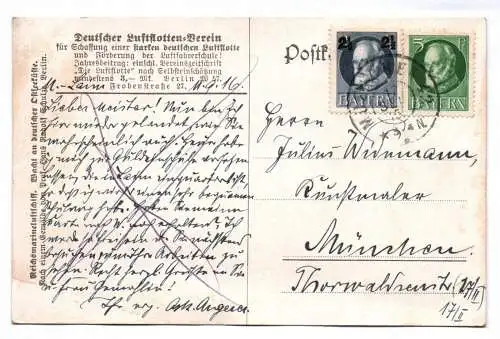 Künstler Ak Deutscher Luftflotten Verein 1916 Zeppelin